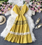 Ndyad V Neck Short Dress Fashion Dress HZ1024