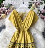 Ndyad V Neck Short Dress Fashion Dress HZ1024