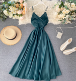 Ndyad Green Formal Dresses Backless High Waist Party Dresses HZ1024
