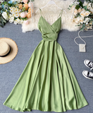 Ndyad Green Formal Dresses Backless High Waist Party Dresses HZ1024