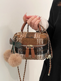 Ndyad woolen shoulder small square bag mini crossbody bucket bag HZ1024