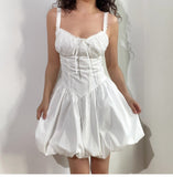 Ndyad Black Spaghetti Strap A-Line Lace Short Outdoor Party Dress, Summer Fashion Outfit HZ1024