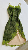 Ndyad Green Spaghetti Strap Bodycon Lace Applique Short Evening Dress Birthday Party Dress HZ1024