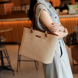Ndyad Capacity Beach Grass Woven Commuter shoulder bag HZ1024