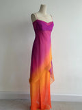 Ndyad Purple Spaghetti Strap Sheath Chiffon Long Prom Dresses, Vintage Party Dresses HZ1024