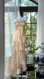 Ndyad Halter Sheath Chiffon Beaded Formal Dresses, Light Green Long Prom Dresses HZ1024