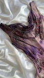 Ndyad Swing Neck Sheath Printed Chiffon Prom Dresses Elegant Evening Dresses HZ1024