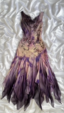 Ndyad Swing Neck Sheath Printed Chiffon Prom Dresses Elegant Evening Dresses HZ1024