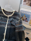 Ndyad Isle Vintage Jacquard Knit Cardigan HZ1024