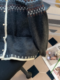 Ndyad Isle Vintage Jacquard Knit Cardigan HZ1024