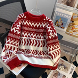 Ndyad jacquard thick long sleeve sweater HZ1024