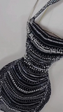 Ndyad Bodycon Spaghetti Straps Beaded Short Birthday Dress Homecoming Dresses HZ1024