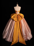Ndyad Blush Pink A-Line Strapless Long Ball Gown Sweet 16 Dress Elegant Quinceanera Dresses HZ1024