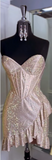Ndyad Glitter 18th Birthday Dress Sweetheart Sheath Short Homecoming Dress HZ1024