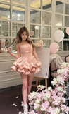 Ndyad Halter Homecoming Dress Short Ball Gowns Sweet 18th Birthday Outfit Fashion Party Dress HZ1024