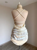 Ndyad Strap Bodyocn Satin Short Party Outfit Fashion Birthday Dress Sexy Homecoming Dress HZ1024