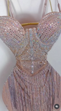 Ndyad Sexy Spaghetti Strap Bodycon Party Dress 18th Birthday Outfit Sparkly Sequined Tassel Homecoming Dress HZ1024