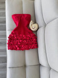 Ndyad Spaghetti Strap Party Dress Red Bodycon Applique 18th Birthday Outfit Homecoming Dresses HZ1024