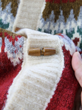 Ndyad Isle Vintage Jacquard Duffle Cardigan Sweater HZ1024