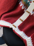 Ndyad Isle Vintage Jacquard Duffle Cardigan Sweater HZ1024