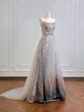 Ndyad Strapless A-Line Prom Dresses Sparkly Sequin Quinceanera Dress Sweet 16th Birthday Outfit HZ1024