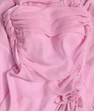 Ndyad Pink Spaghetti Strap Evening Dress 16th Birthday Dress Sheath Chiffon Ruffle Formal Dresses HZ1024