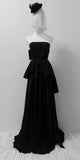 Ndyad Black A-Line Evening Gowns Strapless Formal Dress Elegant Bow Sweet 18th Birthday Dress HZ1024