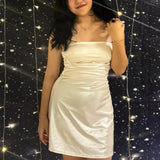Ndyad Strapless Sheath Short Homecoming Dress Fashion Party Dress Satin 18th Birthday Outfit HZ1024