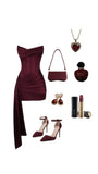 Ndyad Burgundy Strapless Sheath Short Homecoming Outfit Elegant Satin Birthday Dress Middle School Hoco Dresses HZ1024