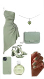 Ndyad Avocado Green Strap Sheath Short Formal Dress Homecoming Dresses Elegant Birthday Outfit Party Dresses HZ1024