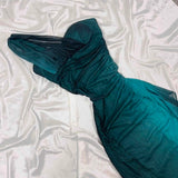 Ndyad Gradient Jade Sheath Formal Dress One Shoulder Glitter Chiffon Evening Gowns sweet 18th Birthday Dress HZ1024