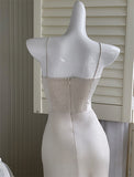 Ndyad Halter Neck Satin Sling Fishtail Dress HZ1024