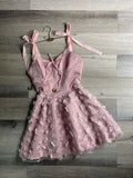 Ndyad Pink A-line Birthday Dress Strap Tulle Satin Short Homecoming Dress Party Dress HZ1024
