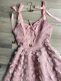 Ndyad Pink A-line Birthday Dress Strap Tulle Satin Short Homecoming Dress Party Dress HZ1024