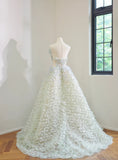 Ndyad Sweetheart Ball Gown Wedding Dress Sweet Tulle Long Evening Applique Bridal Dress HZ1024
