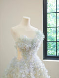 Ndyad Sweetheart Ball Gown Wedding Dress Sweet Tulle Long Evening Applique Bridal Dress HZ1024