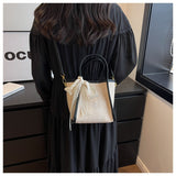 Ndyad all-match hand-woven commuter shoulder bag crossbody tote bag HZ1024