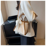 Ndyad all-match hand-woven commuter shoulder bag crossbody tote bag HZ1024