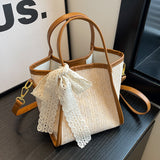 Ndyad all-match hand-woven commuter shoulder bag crossbody tote bag HZ1024