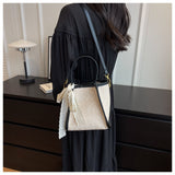 Ndyad all-match hand-woven commuter shoulder bag crossbody tote bag HZ1024