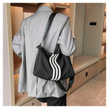 Ndyad Striped Oxford Cloth Crossbody Bag HZ1024