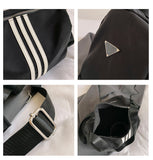 Ndyad Striped Oxford Cloth Crossbody Bag HZ1024