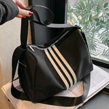 Ndyad Striped Oxford Cloth Crossbody Bag HZ1024