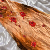 Ndyad Sheath Halter Long Evening Gown Gorgeous Orange Chiffon Beaded Formal Dress Birthday Prom Dress HZ1024