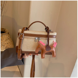 Ndyad versatile canvas messenger bag square bucket bag HZ1024