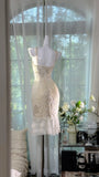 Ndyad V-neck Bodycon Short Formal Dress Elegant Lace Beaded Evening Dress Homecoming Dress HZ1024