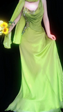 Ndyad Green Sheath Evening Gown Glamour Beaded Tulle Long Prom Dresses Asymmetric Neck Formal Dress HZ1024