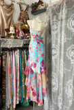 Ndyad Spaghetti Strap Sheath Evening Gown Printed Chiffon Elegant Formal Dress Party Dress HZ1024