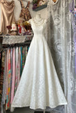Ndyad White Bateau A-Line Long Evening Gown Elegant Jacquard Satin Formal Dress Birthday Outfit HZ1024