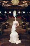 Ndyad Mermaid Spaghetti Strap Long Prom Dresses Elegant Tulle Beaded Birthday Evening Dress HZ1024